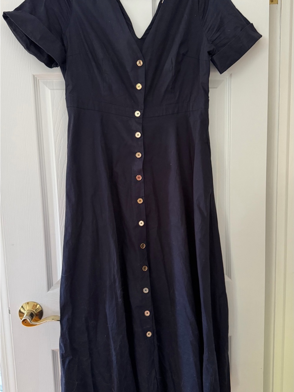 Tuckernuck Navy Button-Front Maxi Dress